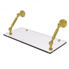Allied Brass WP-1-18-PB - Waverly Place Collection 18 Inch Floating Glass Shelf