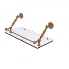 Allied Brass WP-1-18-GAL-BBR - Waverly Place 18 Inch Floating Glass Shelf with Gallery Rail