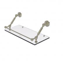 Allied Brass WP-1-18-GAL-PNI - Waverly Place 18 Inch Floating Glass Shelf with Gallery Rail