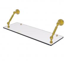 Allied Brass WP-1-24-PB - Waverly Place Collection 24 Inch Floating Glass Shelf
