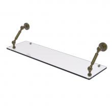 Allied Brass WP-1-30-ABR - Waverly Place Collection 30 Inch Floating Glass Shelf