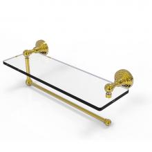 Allied Brass WP-1PT/16-PB - Waverly Place Collection Paper Towel Holder with 16 Inch Glass Shelf