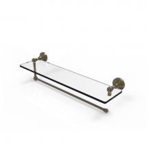 Allied Brass WP-1PT/22-ABR - Waverly Place Collection Paper Towel Holder with 22 Inch Glass Shelf
