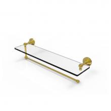 Allied Brass WP-1PT/22-PB - Waverly Place Collection Paper Towel Holder with 22 Inch Glass Shelf