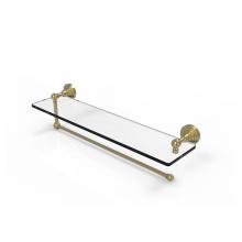 Allied Brass WP-1PT/22-SBR - Waverly Place Collection Paper Towel Holder with 22 Inch Glass Shelf