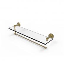 Allied Brass WP-1PT/22-UNL - Waverly Place Collection Paper Towel Holder with 22 Inch Glass Shelf