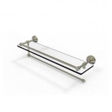 Allied Brass WP-1PT/22-GAL-PNI - Wavwely Place Collection Paper Towel Holder with 22 Inch Gallery Glass Shelf