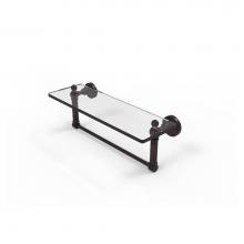 Allied Brass WP-1TB/16-VB - Waverly Place 16 Inch Glass Vanity Shelf with Integrated Towel Bar