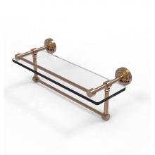 Allied Brass WP-1TB/16-GAL-BBR - 16 Inch Gallery Glass Shelf with Towel Bar