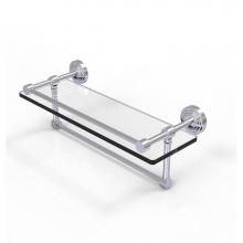Allied Brass WP-1TB/16-GAL-SCH - 16 Inch Gallery Glass Shelf with Towel Bar