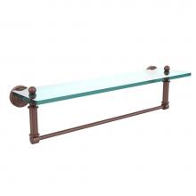 Allied Brass WP-1TB/22-CA - Waverly Place Collection 22 Inch Glass Vanity Shelf with Integrated Towel Bar