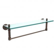 Allied Brass WP-1TB/22-VB - Waverly Place Collection 22 Inch Glass Vanity Shelf with Integrated Towel Bar