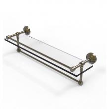 Allied Brass WP-1TB/22-GAL-ABR - 22 Inch Gallery Glass Shelf with Towel Bar