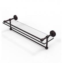 Allied Brass WP-1TB/22-GAL-ABZ - 22 Inch Gallery Glass Shelf with Towel Bar