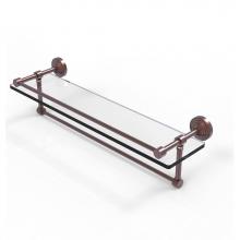 Allied Brass WP-1TB/22-GAL-CA - 22 Inch Gallery Glass Shelf with Towel Bar