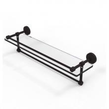 Allied Brass WP-1TB/22-GAL-ORB - 22 Inch Gallery Glass Shelf with Towel Bar
