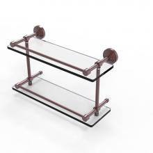 Allied Brass WP-2/16-GAL-CA - Waverly Place 16 Inch Double Glass Shelf with Gallery Rail