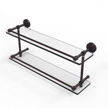 Allied Brass WP-2/22-GAL-VB - Waverly Place 22 Inch Double Glass Shelf with Gallery Rail