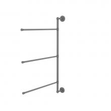 Allied Brass WP-27/3/16/28-GYM - Waverly Place Collection 3 Swing Arm Vertical 28 Inch Towel Bar