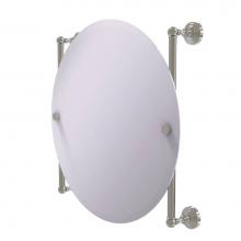 Allied Brass WP-27-90-SN - Waverly Place Collection Round Frameless Rail Mounted Mirror