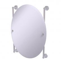 Allied Brass WP-27-91-SCH - Waverly Place Collection Oval Frameless Rail Mounted Mirror