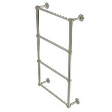 Allied Brass WP-28G-24-PNI - Waverly Place Collection 4 Tier 24 Inch Ladder Towel Bar with Groovy Detail
