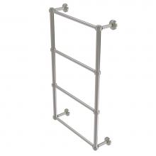 Allied Brass WP-28G-24-SN - Waverly Place Collection 4 Tier 24 Inch Ladder Towel Bar with Groovy Detail