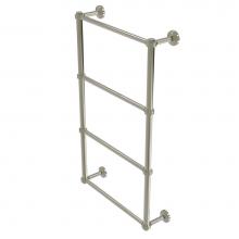 Allied Brass WP-28G-36-PNI - Waverly Place Collection 4 Tier 30 Inch Ladder Towel Bar with Groovy Detail