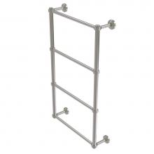 Allied Brass WP-28G-36-SN - Waverly Place Collection 4 Tier 30 Inch Ladder Towel Bar with Groovy Detail