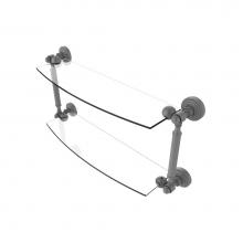 Allied Brass WP-34/18-GYM - Waverly Place Collection 18 Inch Two Tiered Glass Shelf
