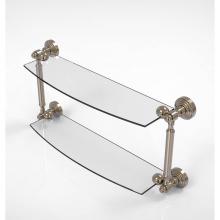 Allied Brass WP-34/18-PEW - Waverly Place Collection 18 Inch Two Tiered Glass Shelf