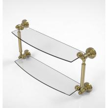 Allied Brass WP-34/18-UNL - Waverly Place Collection 18 Inch Two Tiered Glass Shelf