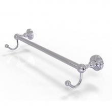 Allied Brass WP-41-18-HK-PC - Waverly Place Collection 18 Inch Towel Bar with Integrated Hooks
