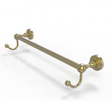 Allied Brass WP-41-18-HK-SBR - Waverly Place Collection 18 Inch Towel Bar with Integrated Hooks