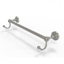 Allied Brass WP-41-18-HK-SN - Waverly Place Collection 18 Inch Towel Bar with Integrated Hooks