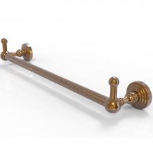 Allied Brass WP-41-18-PEG-BBR - Waverly Place Collection 18 Inch Towel Bar with Integrated Hooks