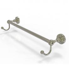 Allied Brass WP-41-18-PEG-PNI - Waverly Place Collection 18 Inch Towel Bar with Integrated Hooks