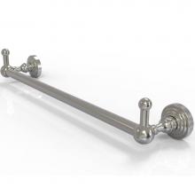Allied Brass WP-41-24-PEG-SN - Waverly Place Collection 24 Inch Towel Bar with Integrated Hooks