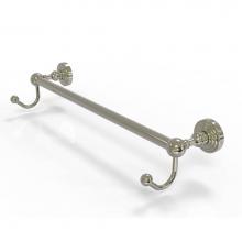 Allied Brass WP-41-30-HK-PNI - Waverly Place Collection 30 Inch Towel Bar with Integrated Hooks