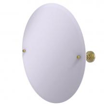 Allied Brass WP-90-SBR - Frameless Round Tilt Mirror with Beveled Edge