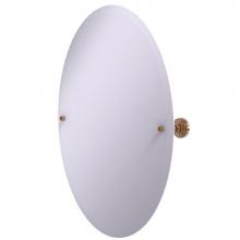 Allied Brass WP-91-BBR - Frameless Oval Tilt Mirror with Beveled Edge