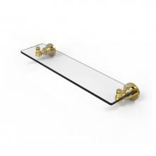 Allied Brass WS-1/22-PB - Washing Square Collection 22 Inch Glass Vanity Shelf with Beveled Edges