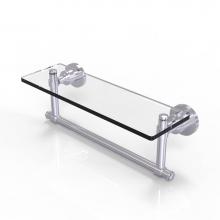 Allied Brass WS-1TB/16-SCH - Washington Square Collection 16 Inch Glass Vanity Shelf with Integrated Towel Bar