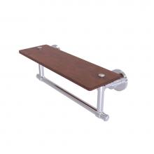 Allied Brass WS-1TB-16-IRW-SCH - Washington Square Collection 16 Inch Solid IPE Ironwood Shelf with Integrated Towel Bar