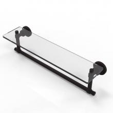 Allied Brass WS-1TB/22-ORB - Washington Square Collection 22 Inch Glass Vanity Shelf with Integrated Towel Bar