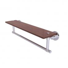 Allied Brass WS-1TB-22-IRW-PC - Washington Square Collection 22 Inch Solid IPE Ironwood Shelf with Integrated Towel Bar