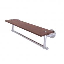 Allied Brass WS-1TB-22-IRW-SCH - Washington Square Collection 22 Inch Solid IPE Ironwood Shelf with Integrated Towel Bar