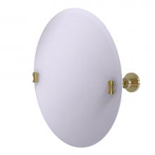 Allied Brass WS-90-UNL - Frameless Round Tilt Mirror with Beveled Edge