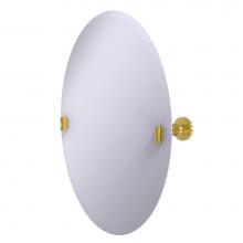 Allied Brass WS-91-PB - Frameless Oval Tilt Mirror with Beveled Edge