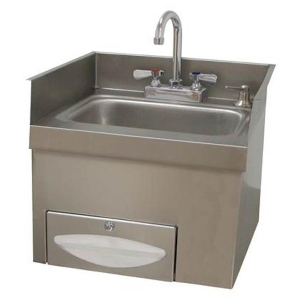Recessed Hand Sink, 14''W x 10''D x 5'' deep sink bowl
